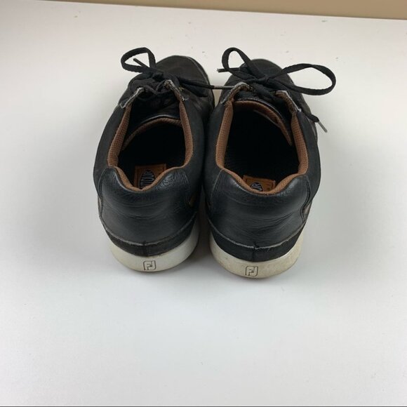 Footjoy I Contour Casuals I Spikeless I  Black Leather I Golf Shoes - Picture 3 of 7